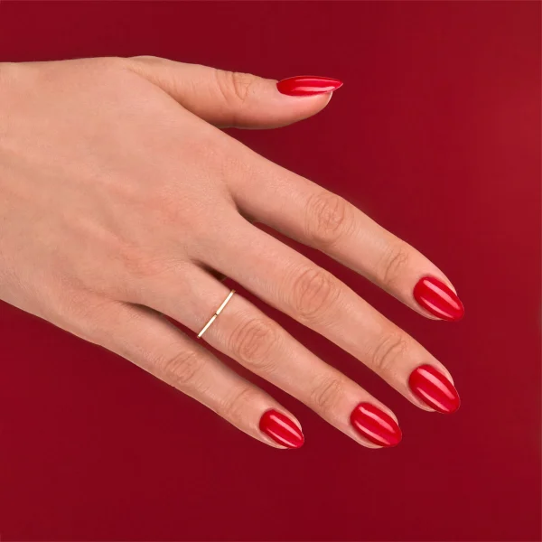 Semilac 025 UV Gel Polish Glitter Red 3