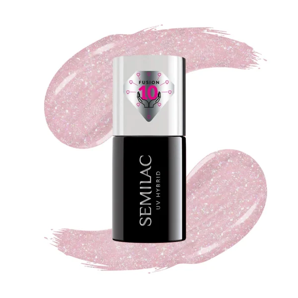 Semilac 805 Extend Care 5w1 Glitter Dirty Nude Rose 1