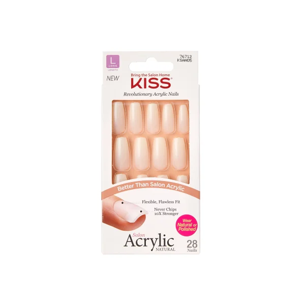 KISS Salon Acrylic Natural Nails Selbstklebende Fingernägel Strong Enough 1