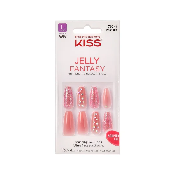KISS Gel Fantasy Jelly Nails Selbstklebende Fingernägel Be Jelly 1