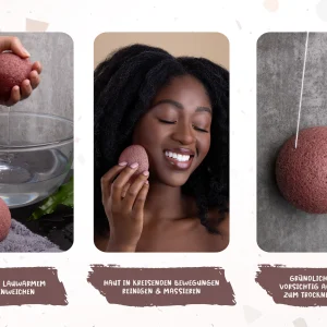 Luvia Cosmetics Konjac Schwamm – Set Red Clay 23