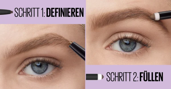 Maybelline New York Augenbrauenstift Express Brow Satin Duo 02 Med Brown 9