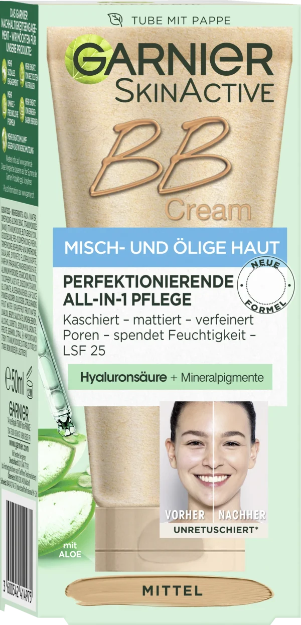 Garnier SkinActive BB Cream Misch- Und ölige Haut Mittel 1