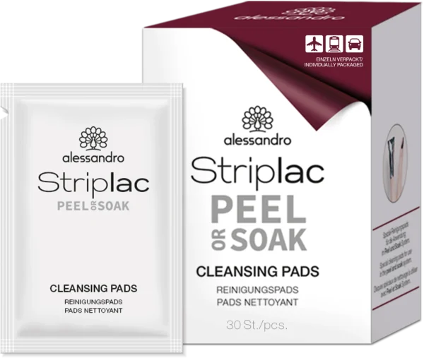 Alessandro STRIPLAC PEEL OR SOAK Reinigungstücher Set -VEGAN 1