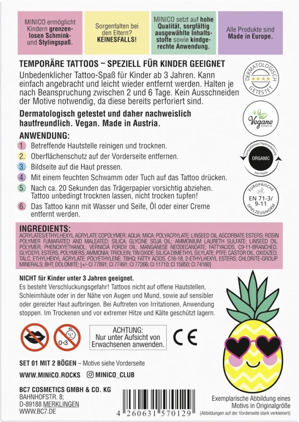 MINICO Temporäre Tattoos SET 01 5