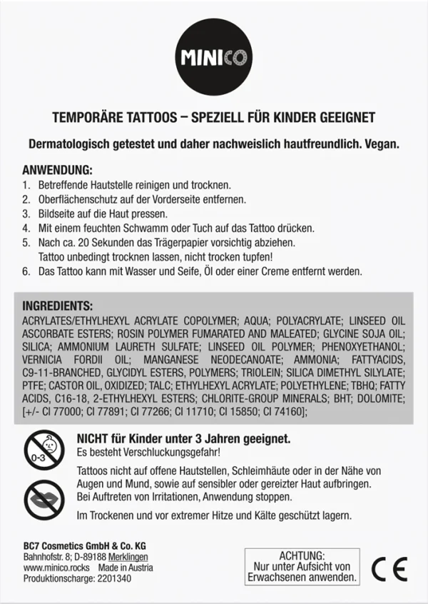 MINICO Temporäre Tattoos SET 02 6