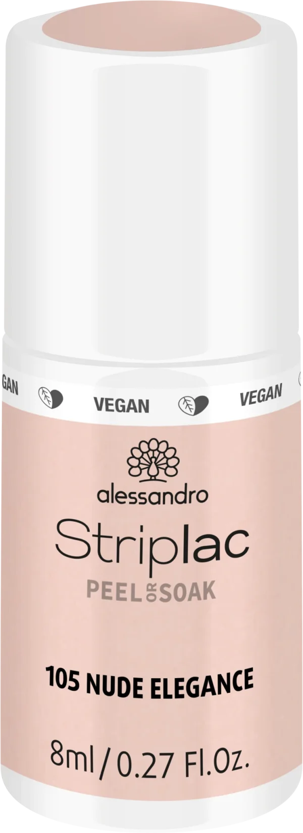 Alessandro STRIPLAC PEEL OR SOAK NUDE ELEGANCE -VEGAN 1