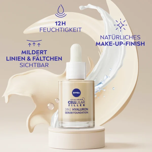NIVEA Cellular Filler 3in1 Hyaluron Serum Foundation 02 Mittel 7