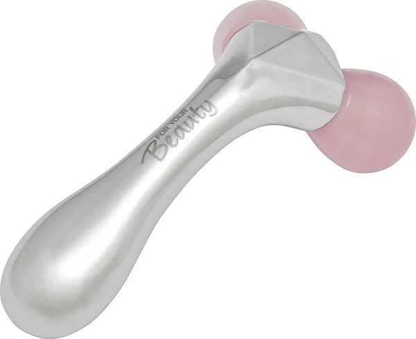FOR YOUR Beauty Twin-Ball Rosenquarz-Roller 1