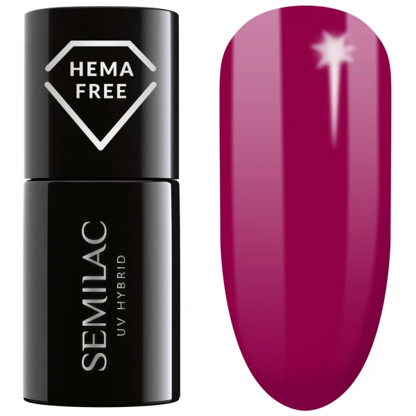 436 UV Nagellack Hybrid Semilac Powerful Burgundy 1