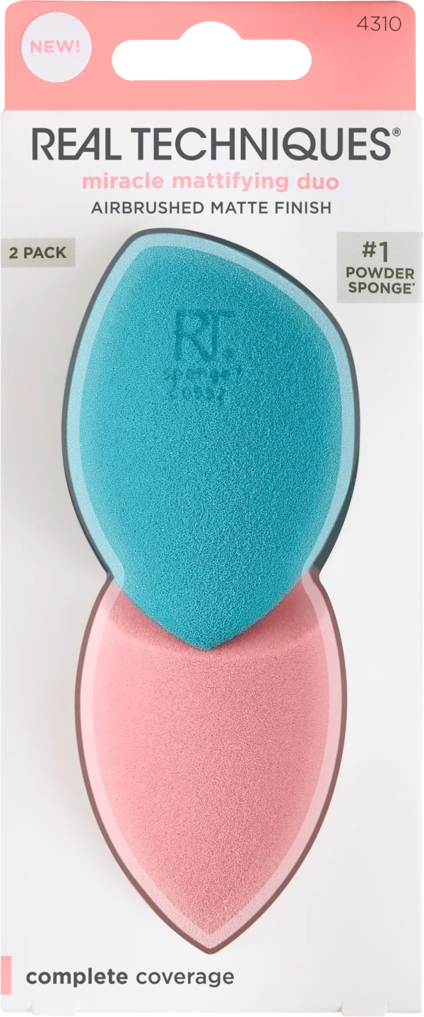Real Techniques Miracle Powder Sponge + Miracle Airblend Sponge Duo 1