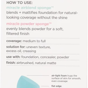 Real Techniques Miracle Powder Sponge + Miracle Airblend Sponge Duo 8