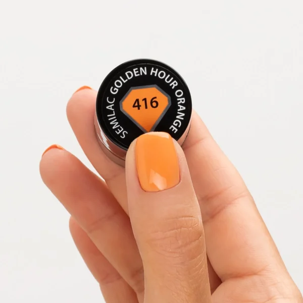 Semilac UV Nagellack 416 Golden Hour Orange 3
