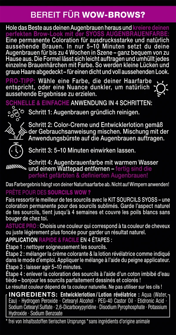 Syoss Augenbrauen Kit Hellbraun 5-1 5